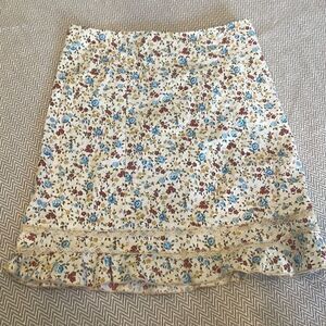 Studio Soleil Cotton Midi Lace Skirt Size Small